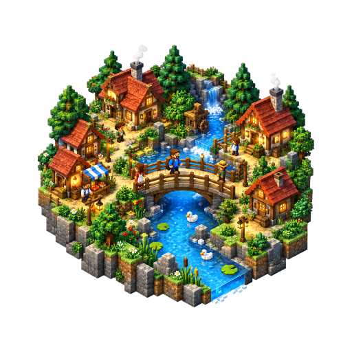 Customer Village camp artwork